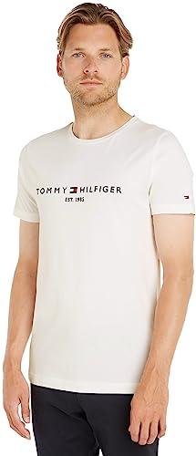 Tommy Hilfiger CORE TOMMY LOGO TEE MW0MW11465 - Maglietta Uomo Bianco