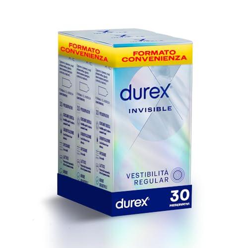 Durex Invisible Preservativi Ultra Sottili, 30 Profilattici