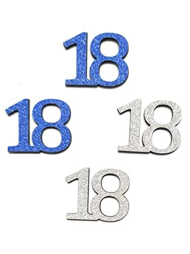 Set 10 Pezzi Decorazioni Bomboniere 18 Anni in Legno o Glitterati - Segnaposto Diciottesimo Compleanno