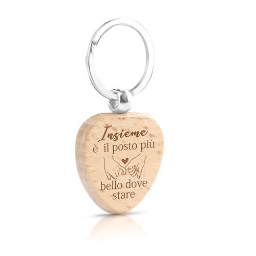 Regalo Coppia Natale Portachiavi Legno Regalo Fidanzato Regalo Anniversario per Lui Regalo Fidanzata Natale Idee Regalo San Valentino per Lei Regalo Marito Regalo Di Coppia Regalo Fidanzata Compleanno