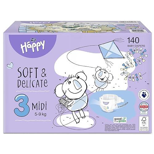 Pannolini Bella Happy MIDI (5-9 kg) taglia 3 BOX COLORATI 70 x 2 = 140