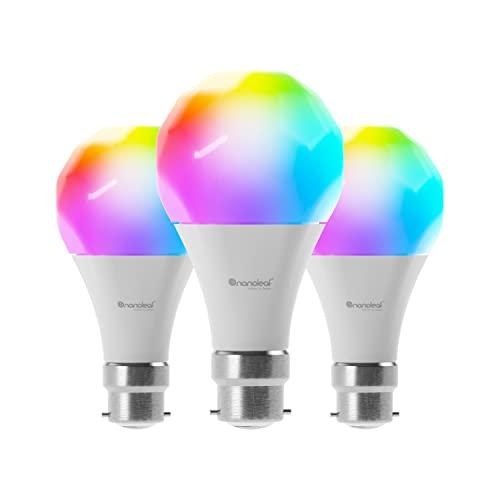 Nanoleaf Essentials B22: Kit 3 Lampadine LED Smart RGBW