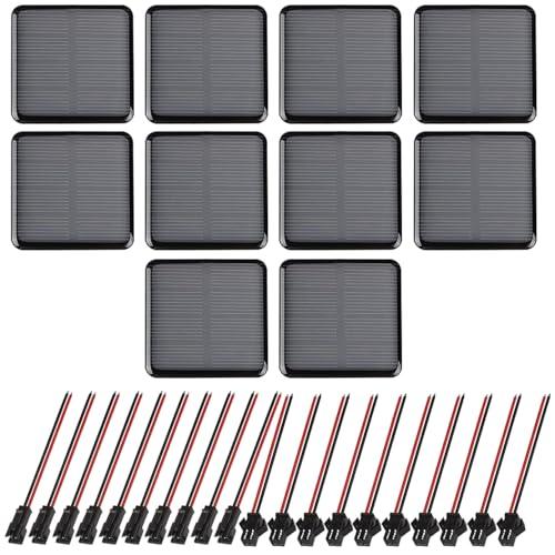GTIWUNG 10 Pezzi Mini Pannelli Solari 2V 50x50mm
