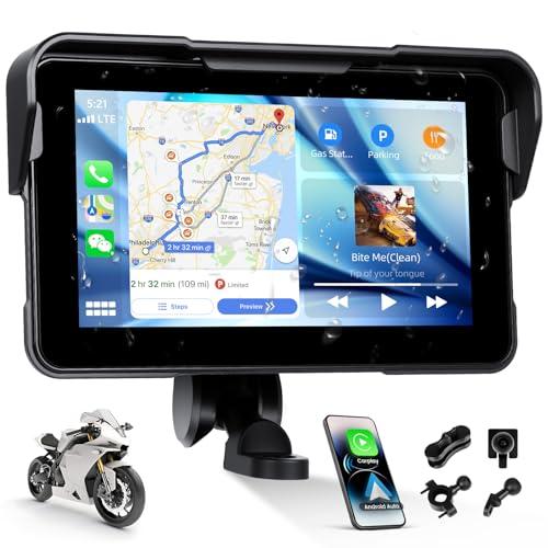 SIXTOP Schermo CarPlay per Moto 5 Pollici Impermeabile