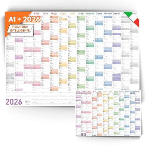 Calendario 2026 da Parete A1 XXL - 15 Mesi con Planner Annuale A4