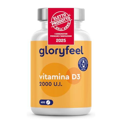 Vitamina D 2000UI (50mcg), 400 Compresse, Eletto PRODOTTO DELL'ANNO 2025, Scorta 13+ Mesi, Vitamina D 2000 UI (Colecalciferolo), Integratore Qualità Premium, Ossa, Denti, Muscoli, Sistema Immunitario