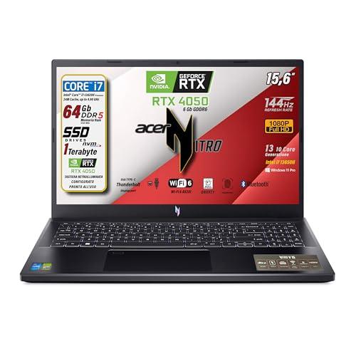 Acer Nitro V 15 Gaming Laptop - Intel Core i7, RTX 4050, 64GB RAM, 1TB SSD