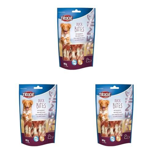 TRIXIE Duck Bites Snack Premio al Petto d'Anatra 80gr (Confezione da 3)
