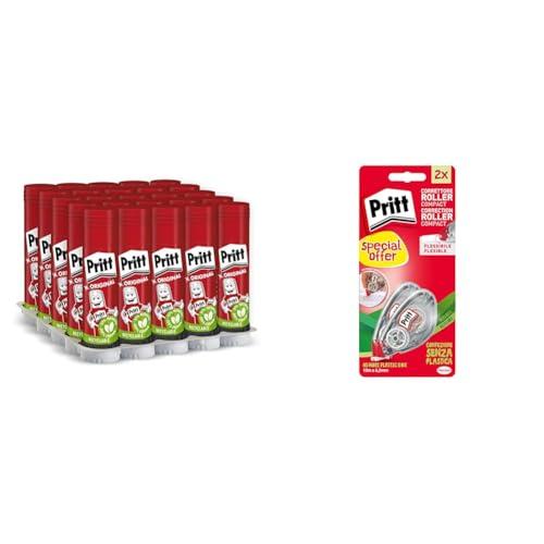 Pritt Bundle: 25 Colla Stick 11g + 2 Correttori a Nastro Flex Roller