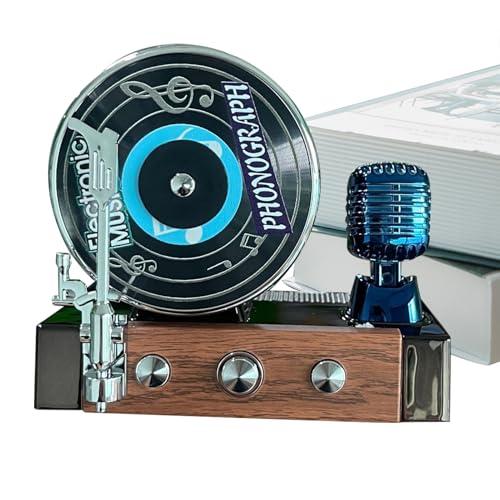 Diffusore Aromaterapia Auto a Energia Solare - Design Giradischi Retrò