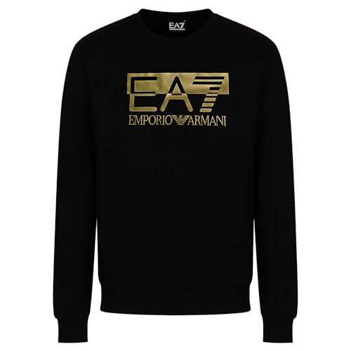 Emporio Armani EA7 Felpa Uomo Girocollo Logo Oro