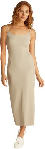 Calvin Klein Abito Attillato con Logo Elastic Strappy Slim Fit Beige