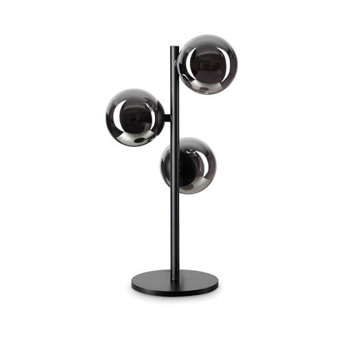 Ideal Lux PERLAGE Lampada da tavolo nera con 3 globi luminosi