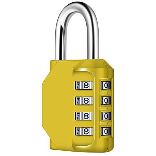 Diyife Lucchetto a Combinazione a 4 Cifre Giallo
