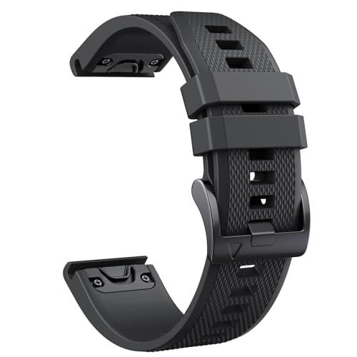Cinturino di Ricambio per Garmin Fenix, Forerunner, Instinct, Epix e Approach - 22mm, Nero