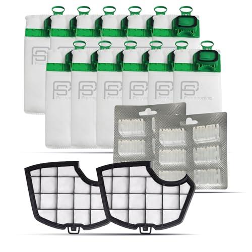 Kit Risparmio 12 Sacchetti Folletto VK140 con Profumatori e Filtri Motore Compatibili