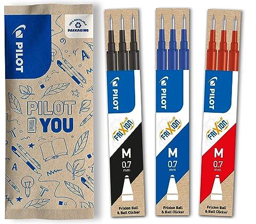 PILOT - 3 Set di 3 Ricariche FriXion - Penne Cancellabili