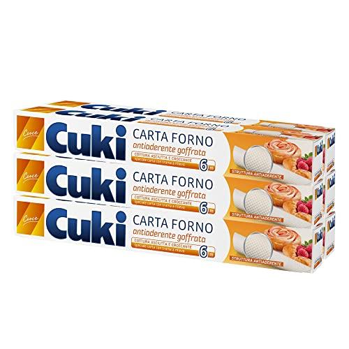 Cuki Carta Forno Antiaderente Goffrata - 6 Confezioni da 6 Metri