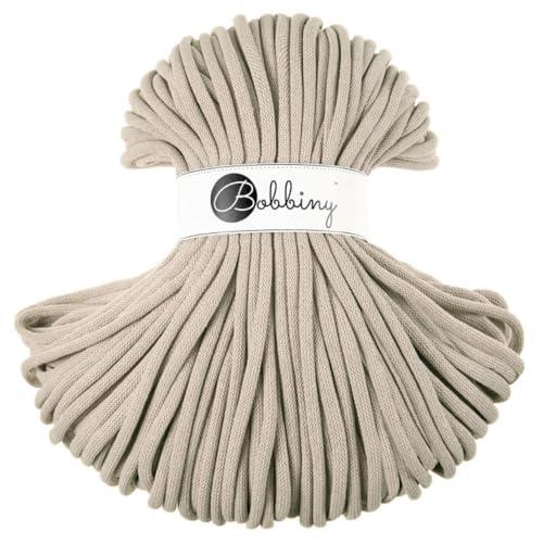 Bobbiny Jumbo Corda per Macramè Intrecciata 9mm Beige 100m