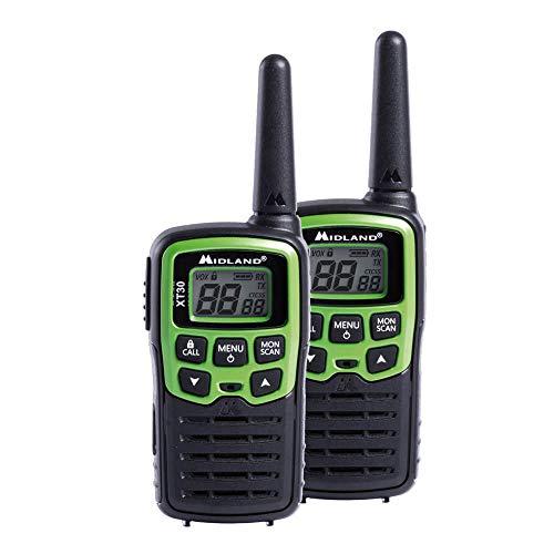 Midland XT30 - Walkie Talkie Ricetrasmittente PMR446 - Colore Verde - Set di 2