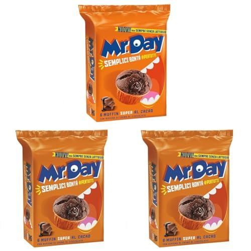 Mr.Day Muffin Super al Cacao con Ripieno al Cioccolato Senza Lattosio e Senza Olio di Palma