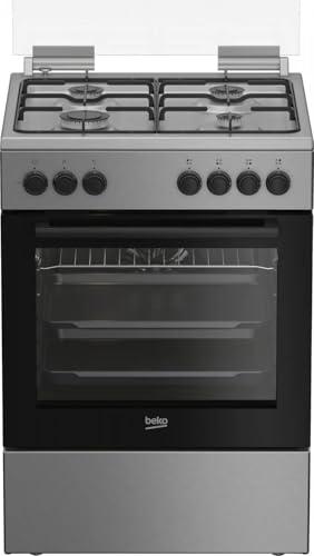 FBE62120XD - Cucina a gas con forno elettrico 4 fuochi 60x60 cm - Acciaio Inox