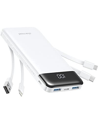 Charmast Power Bank 10000mAh con Cavi Integrati