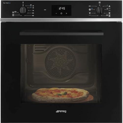 Smeg SF6400S1PZB - Forno Elettrico Ventilato da Incasso, 65 Litri, Nero