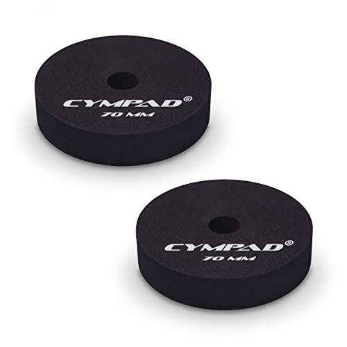 Cympad Moderatore – Set da 2 cuscinetti da 70 mm per piatti – Riduce sustain e overtones – Rondelle in schiuma per controllo del suono in studio, prove e performance dal vivo