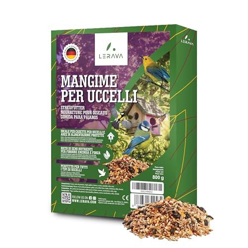 LERAVA® Mangime per Uccelli Selvatici - 800g - Energia e Forza per Tutto l'Anno