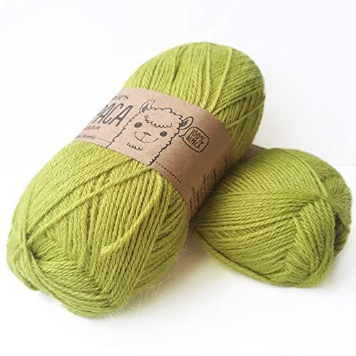 Alpaca (Gocce Filato per Lavoro a Maglia e Uncinetto – 4PLY Peso) Verde