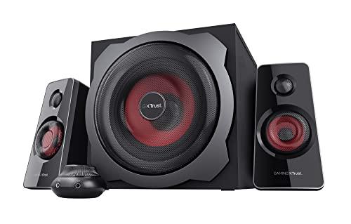Trust Tytan - Sistema di Altoparlanti 2.1 con Subwoofer, Nero/Rosso