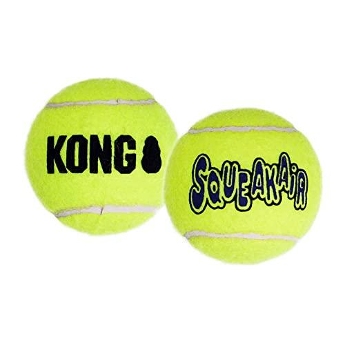 KONG Squeakair Balls - Palline da Tennis con Squeak per Cani - Taglia M (Confezione da 6)