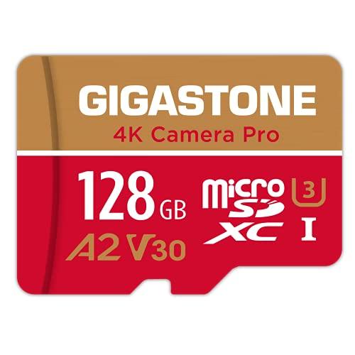 Gigastone Scheda di Memoria Micro SDXC 128 GB 4K Camera Pro