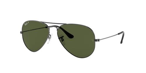 Ray-Ban Aviator Classic Polarized Green Unisex Sunglasses RB3025 002/58 62