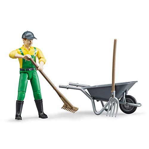 Bruder 62610 - Set di Figure Agricoltore con Accessori