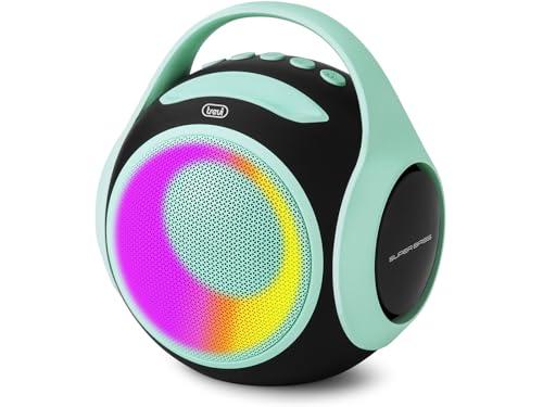Trevi XR 8A 202 Speaker Portatile 20W, Cassa Wireless con Funzione TWS, Presa USB, Micro SD, Batteria Integrata, Turchese
