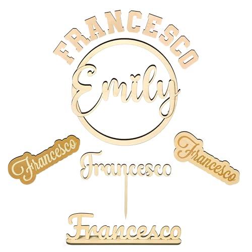 Nome in Legno Personalizzato: Scritta in Legno con Lettere Grandi, una Decorazione Unica per Cameretta, Eventi e Regali Personalizzati - Legno 4mm e 6mm