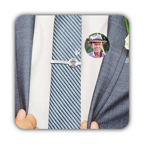 Fermacravatta Personalizzato con Foto - Regalo Commemorativo per lo Sposo
