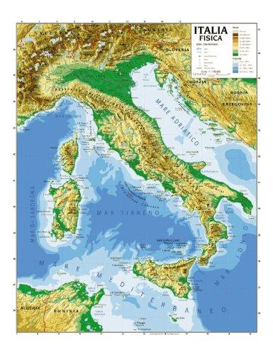 Carta Geografica Italia 100x140 cm - CWR