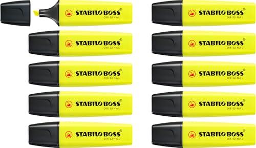 STABILO BOSS ORIGINAL Evidenziatore Giallo - Confezione da 10