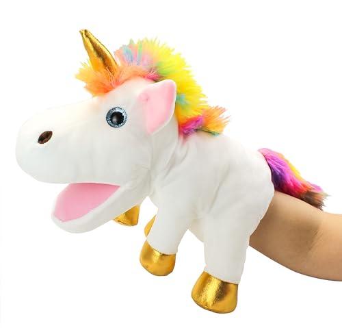 LOMTRATS Marionetta a Mano Unicorno per Bambini