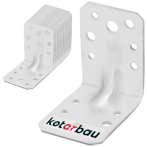 KOTARBAU Set di 12 Connettori Angolari per Carichi Pesanti 60x60x45 mm