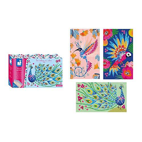 Janod - From 7 Years Old - Creative Kit - Strass Bel Oiseau - Les Ateliers du Calme - Creative Leisure - Dexterity and Concentration - J07810