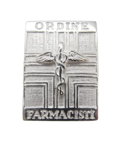 Spilla Ordine dei Farmacisti in Argento 925 con Caduceo
