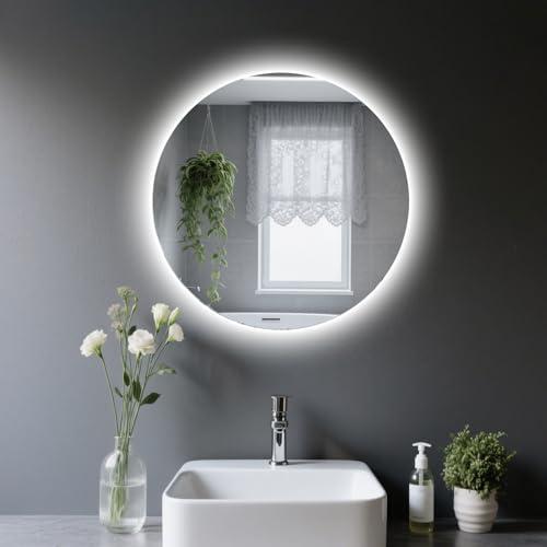 LaapDak Specchio da Bagno LED Rotondo 60 cm