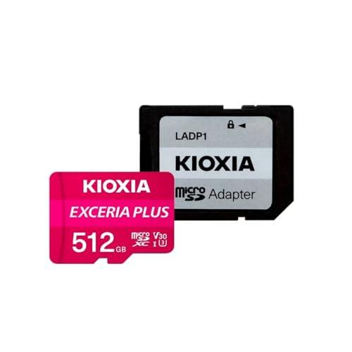 KIOXIA Exceria Plus MicroSDXC 512GB UHS-I V30 Clase 10 con Adattatore SD