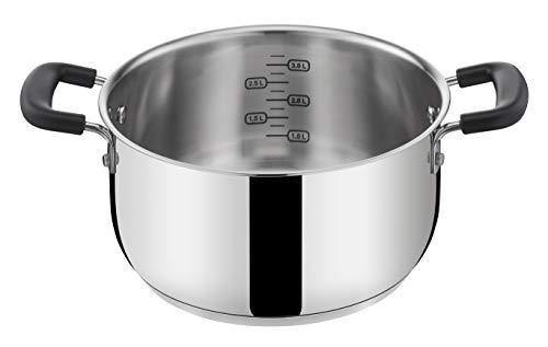 Lagostina Pratica Casseruola 20 cm in Acciaio Inox con Maniglie in Silicone