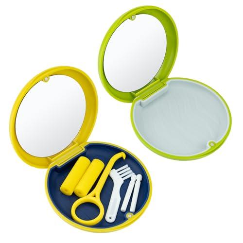 Kit Completo per la Cura e la Protezione di Apparecchi Ortodontici e Dentiere - 2 Custodie, Rimozione Allineatore, Masticatori e Spazzolino
