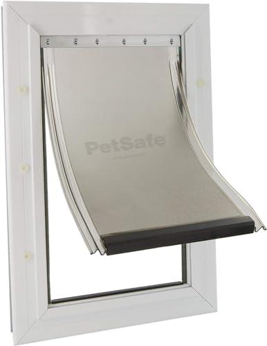 PetSafe - Porta per Animali in Alluminio - Telaio Durevole, Guarnizione Resistente alle Intemperie, Installazione Fai-da-te Facile - Piccola